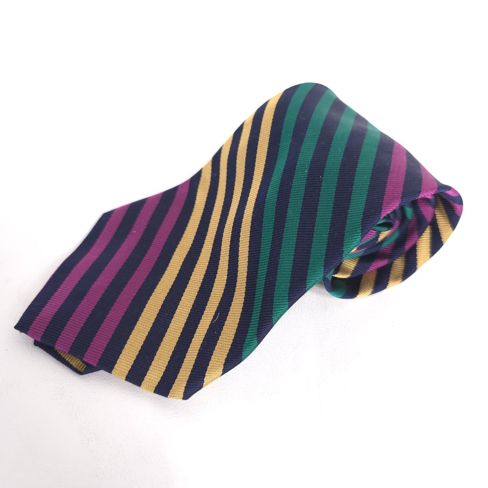 CHAPS Ralph Lauren Vintage Tie Striped Multicolor Classic‎ Wide Necktie USA Made